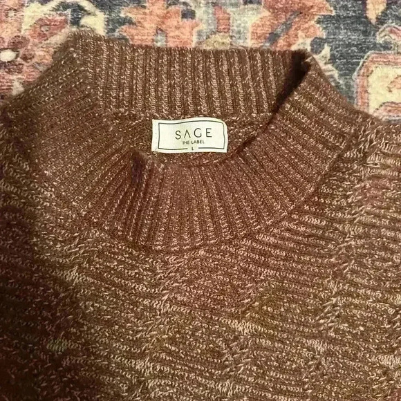 Sage the Label along the vines sweater dress boho, cozy, chic size L - Picture 5 of 6